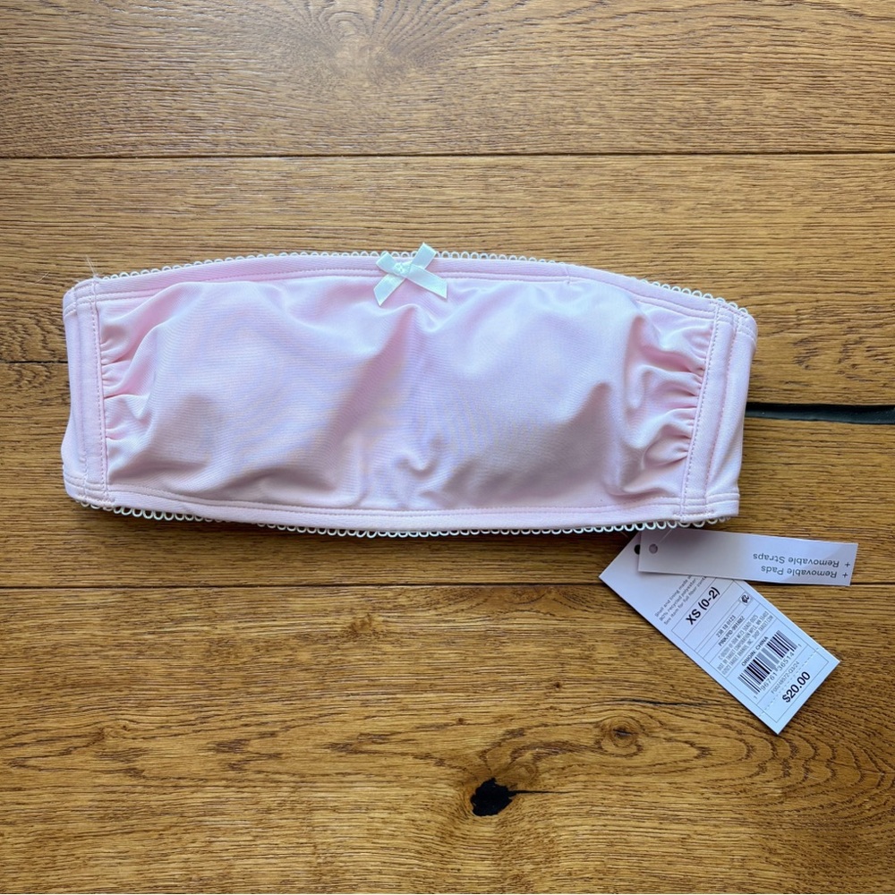 Wild Fable Pink Bandeau Bikini Top